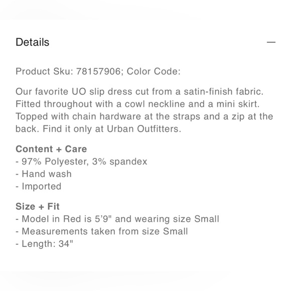 Urban Outfitters Mallory Satin Chain-Strap Slip Dress🔥 - Picture 12 of 13